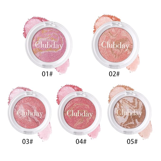 Classic Color Marbleized Blush Highlighting Face Power Blush Gifts for Women Long Lasting Glowing, Smooth, Blendable Fit For All Skin Tones,0.12 Oz-03