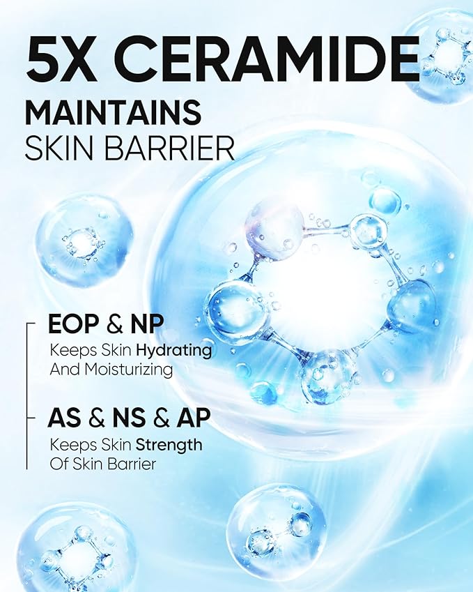 5X Ceramide Soothing Toner, Hydrating Skin Barrier Repair Calms Redness Facial Toner with Probiotics & Calendula for Sensitive & Dry Skin, Non-Alcohol, Cruelty-Free, Vegan Skincare