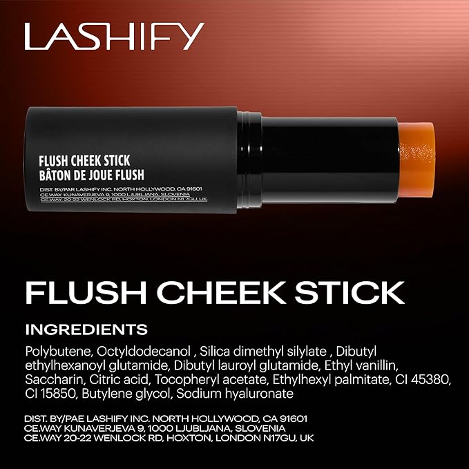 Lashify Flush for Cheeks and Lips - Compact All In One Stick - Sun-Kissed Glow for Cheeks and Lips