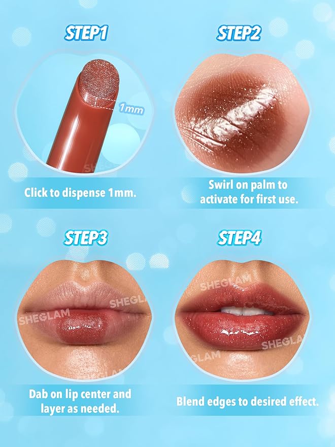 SHEGLAM Pout-Perfect Moisturizing Solid Lip Gloss Shimmer Lip Plumper - Gold Rush