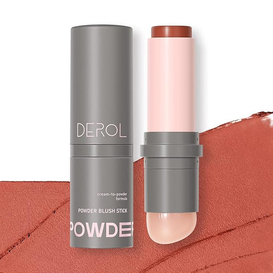 Cream to Powder Blush Stick, Built-In Jelly-like Silicone Makeup Applicator, Buildable & Blendable, Multi-use Blush Makeup Stick for Cheeks, Lips and Eyes, 06 PLAY FOR KEEPS