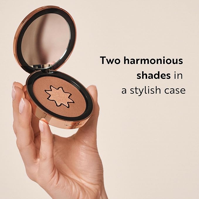 M. Asam MAGIC FINISH Satin Bronzer Amber & Walnut (0.22 oz) - 4-in-1 Bronzer Powder, Satin-Touch Texture, Creamy-Soft with Ultra-Fine Color Pigments, Vegan & Silicone-Free