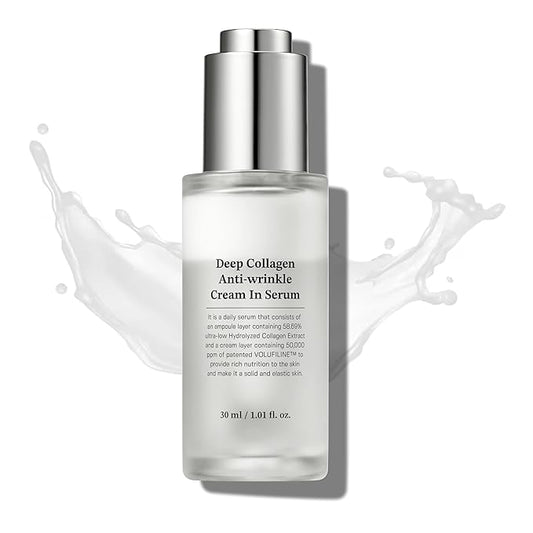 SUNGBOON EDITOR Deep Collagen Anti-Wrinkle Cream In Serum | Volufiline, Real Collagen, Skin Volumizing, Glass Skin, Elasticity for Aged Skin, Korean Skin Care, Serum for Face, 1.01 fl. oz
