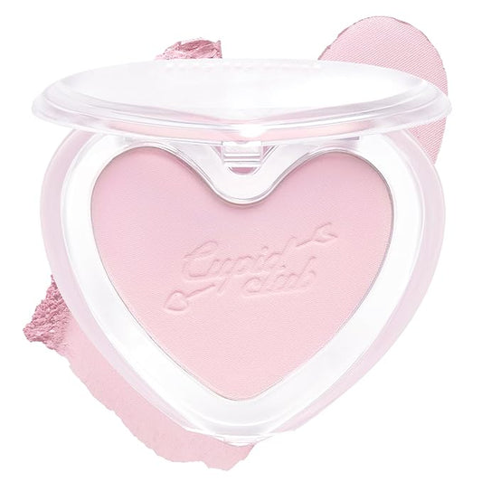 lilybyred Luv Beam Blur Cheek | Heart-Shaped Korean Powder Blush, Silky Texture, Lightweight, Soft Blurring Matte Finish, Long-Lasting, Natural Flush, Cozy Cotton Scent, 0.15 oz. (01 Blurry Cherry)