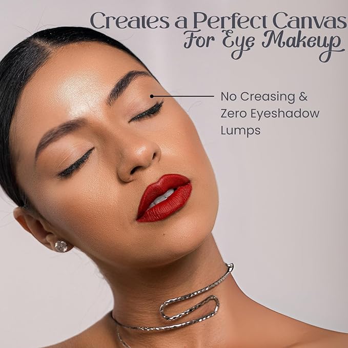 M2U NYC Hydrating Eye Primer – Preps Eyelids for Intense Eyeshadow Colors, Long-Lasting, Crease-Free Wear, Smudge-Proof, Lightweight Eye Shadow Primer - Non-Greasy Gripping Formula for Wrinkle-Filling