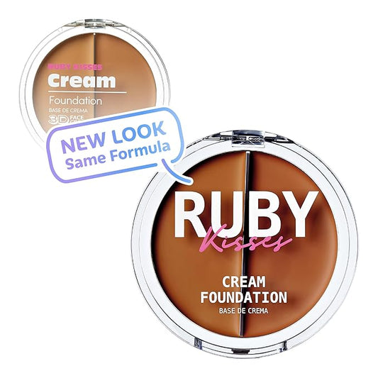 Ruby Kisses 3D Face Creator Cream Foundation & Concealer, 12 Hours Long Lasting, Medium to Full Coverage, Non-Greasy, Ideal for Makeup & Contour Palette (Level 10)