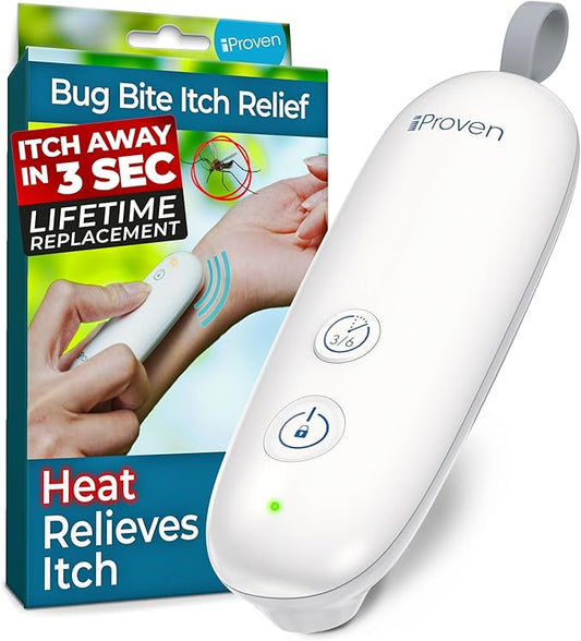 iProven Bug Bite Heat Treatment Device, 3-Second Itch Relief, Dual Modes for Sensitive & Normal Skin – Natural Itch Relief for Mosquito & Insect Bites