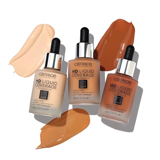 Catrice | HD Liquid Coverage Foundation | High & Natural Coverage | Vegan & Cruelty Free (095 | Deep Mahogany)