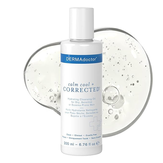 DERMAdoctor Hydrating Cleansing Oil and Makeup Remover; Dermatologist Formulated Gentle Fragrance Free Face Cleanser with Jojoba Oil and Hibiscus Extract - 6.67 fl. oz.