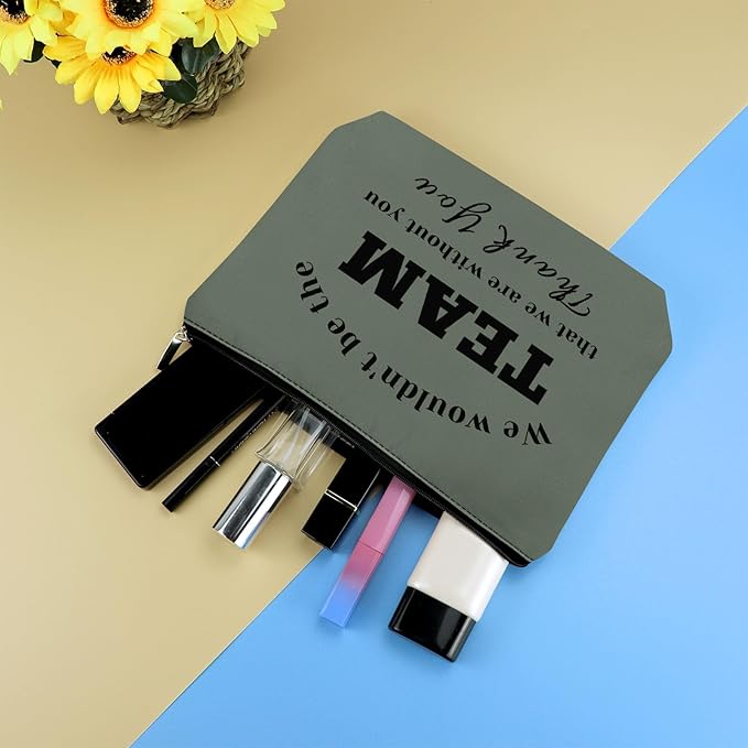 Boss Leader Appreciation Makeup Bag for Women Employee - Oxford Cloth Cosmetic Bag for Colleague Leaving, Boss Day, Birthday, Thanksgiving - Thank You Gift for Coach, Manager, Supervisor