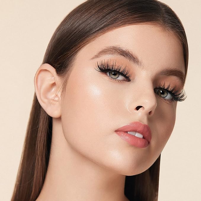 8Pair False eyelash book with tweezer Soft Reusable Handmade Volume Fluffy eyelashes(3D985tw)