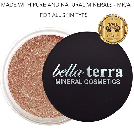 BellaTerra Cosmetics - Mineral Bronzer – Tanning Contour Powder for Face & Body – Long Wearing (Sunset Kiss)