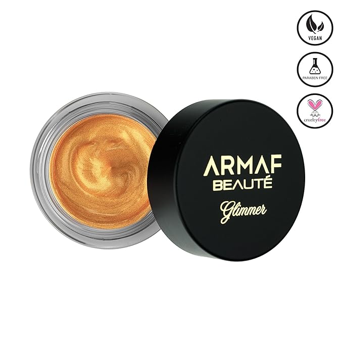 Armaf Beauté Glimmer: Jelly Highlighter - Makeup Highlighter for Natural Radiance, One Stroke Glow | Versatile Face Highlighter Bronze