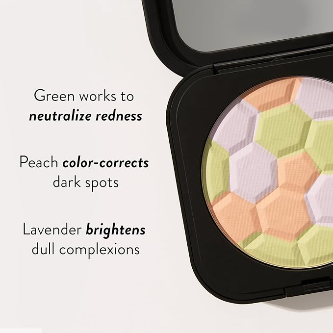 LAURA GELLER NEW YORK Filter Finish Pressed Radiant Setting Powder, Color Correcting For Even Tone, Universal