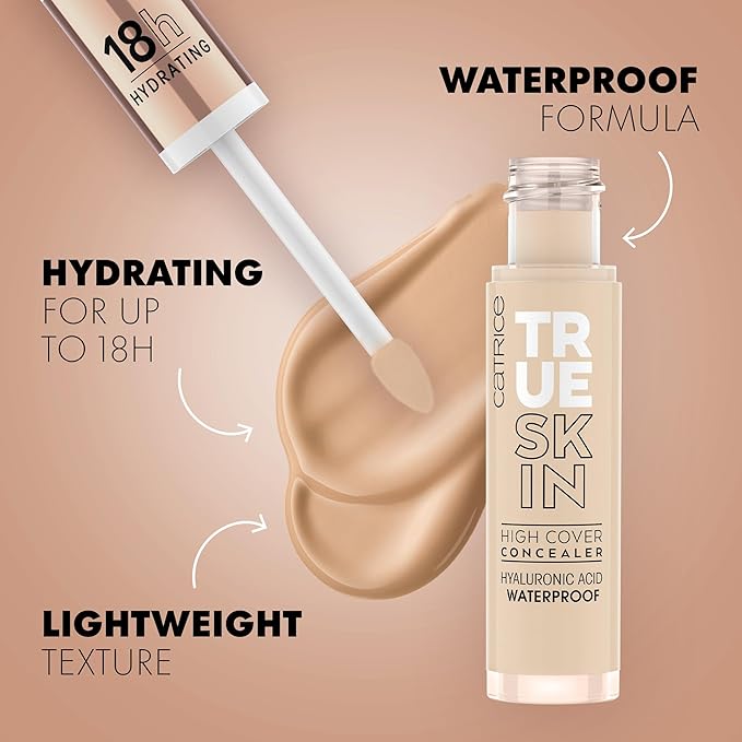 Catrice | True Skin High Cover Concealer (090 | Cool Espresso) | Waterproof & Lightweight for Soft Matte Look | With Hyaluronic Acid & Lasts Up to 18 Hours | Vegan, Cruelty Free
