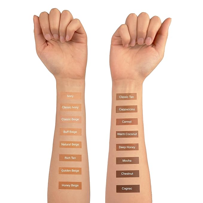 Ruby Kisses Natural Full Coverage 3-In-1 Stick Foundation. Easy to Apply, Hydrating, Lightweight, Long Lasting, Concealer and Contour Stick for Face Makeup (Chestnut)