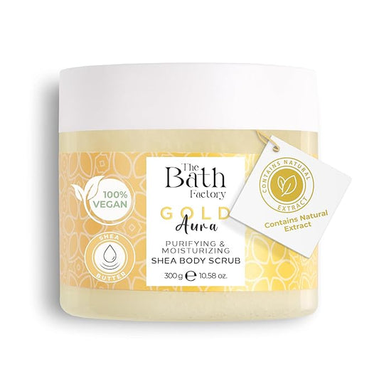 Body Scrub for Exfoliating with Moisturizing Shea Butter | 100% Vegan | Natural Mixing Fruit Extract | Perfect Exfoliator for All Body Parts such as Face, Foot, Hand