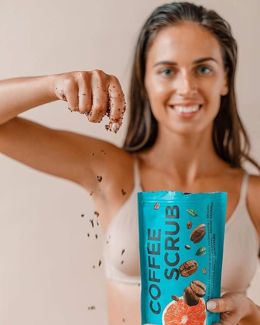 Body Scrub Coffee - Removing Dead Particles of the Epidermis and Stimulating Blood Circulation and Lymphatic Drainage, Makes Your Skin Supple, Smooth and Elastic - 8.8 fl. oz. / 250 g.
