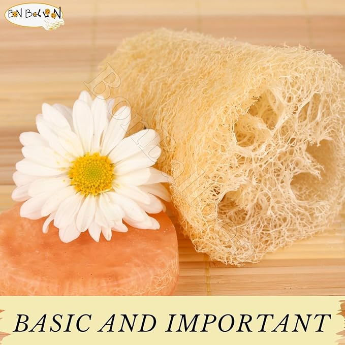 1 Pcs Egyptian Loofah Luffa Loffa Lofa Loofa Scrubber Natural SPA Beauty Bath Body Luxurious Premium for Skin Exfoliating (21.5" / 54 cm)
