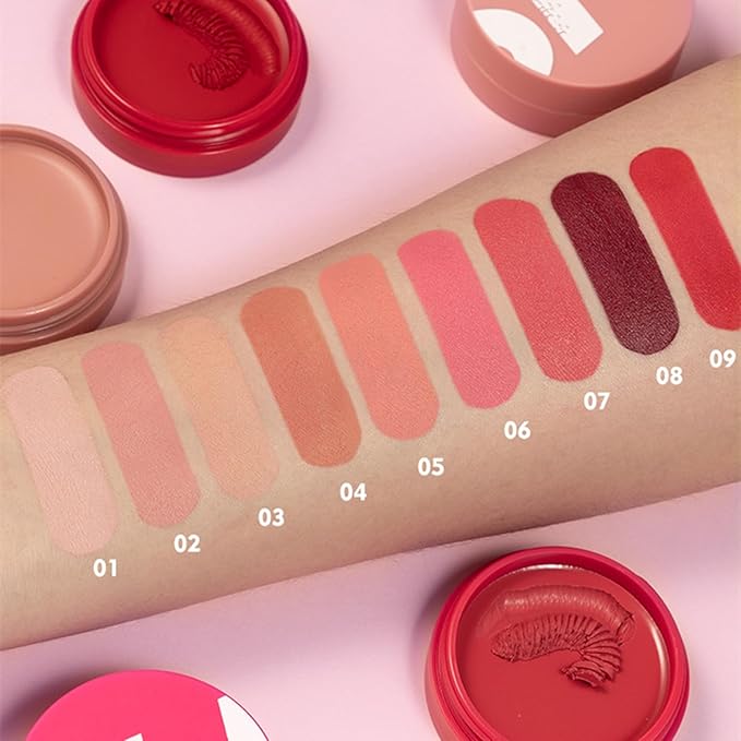 MAEPEOR Cream Blush 9 Color High-Pigmented Smooth Buildable Face Blush Long-Lasting Natural Look Blusher (Color 02)