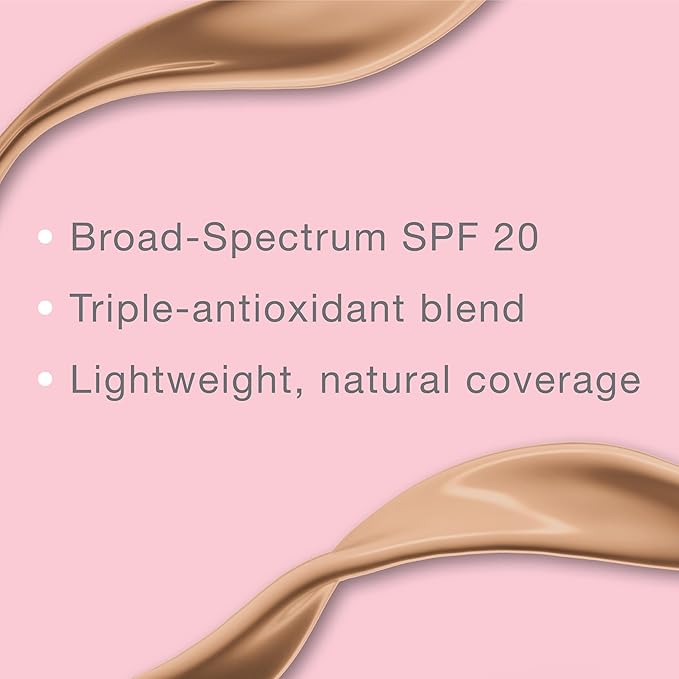 Neutrogena Healthy Skin Liquid Makeup Foundation with Broad Spectrum SPF 20 Sunscreen, Medium Coverage Foundation with Nourishing Pro-Vitamin B5, Classic Ivory 10, 1 fl. oz