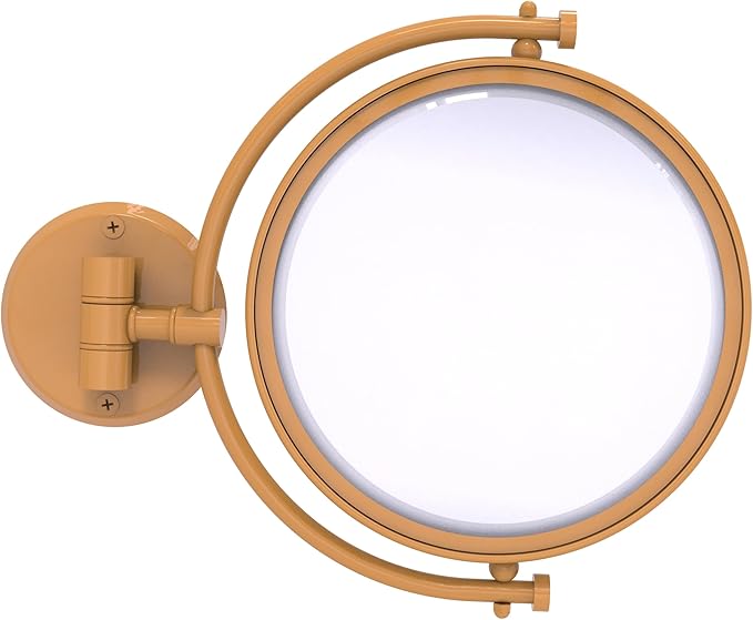 Allied Brass WM-4/5X-GLY 8 Inch Wall Mounted Make-Up Mirror 5X Magnification, Golden Yellow