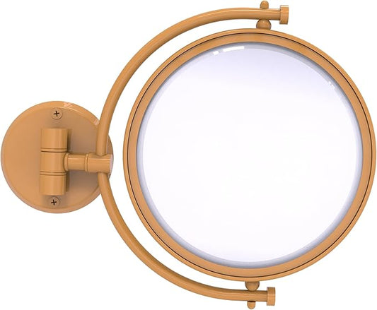 Allied Brass WM-4/5X-GLY 8 Inch Wall Mounted Make-Up Mirror 5X Magnification, Golden Yellow
