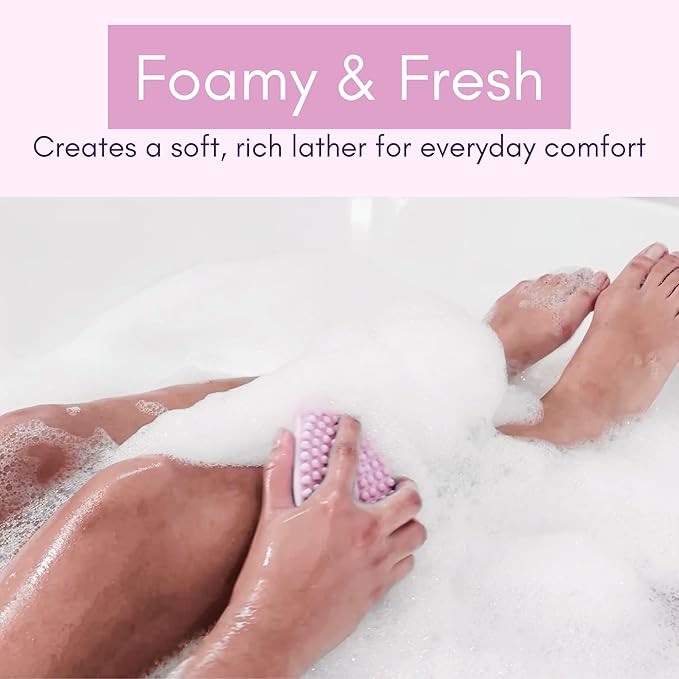 Avilana Silicone Body Scrubber – Gentle Shower Brush & Loofah Alternative – Silver-Infused Options – Fast-Drying, Hygienic, BPA-Free Silicone Body Exfoliator for Sensitive Skin, Men & Women