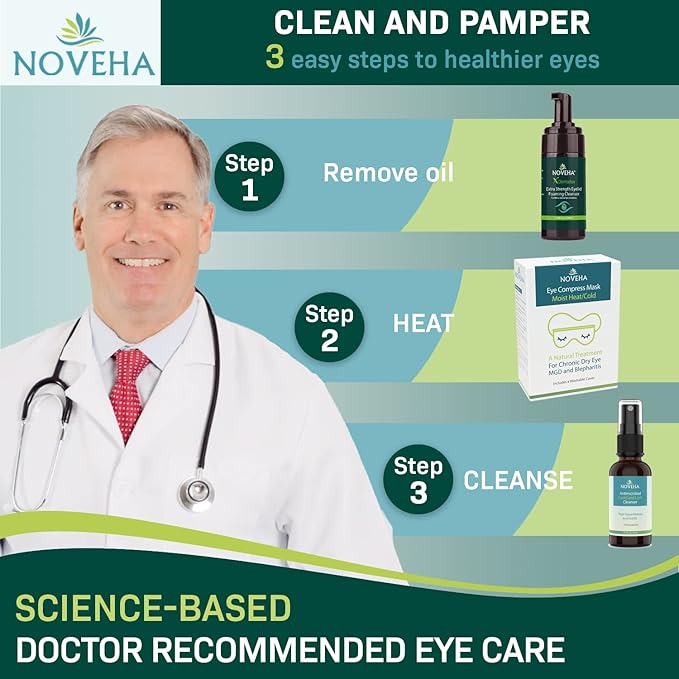 Demodex Eyelid Cleanser Foam | Extra Strength Tea Tree Oil Formula | Daily Face Wash For Eyelash, Demodex, MGD, Stye Eyes, Eye Irritations & Skin Dryness, 3.38 fl oz (100ml)