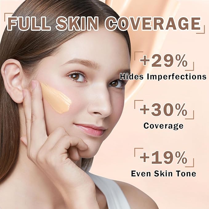 CAHIUYOA Magic Minerals Airbrush Foundation Spray Makeup Silky Full Coverage Airbrush Flawless Foundation for Mature Skin,Natural Matte Finish Moisturizing Makeup Primer - 03 Nude