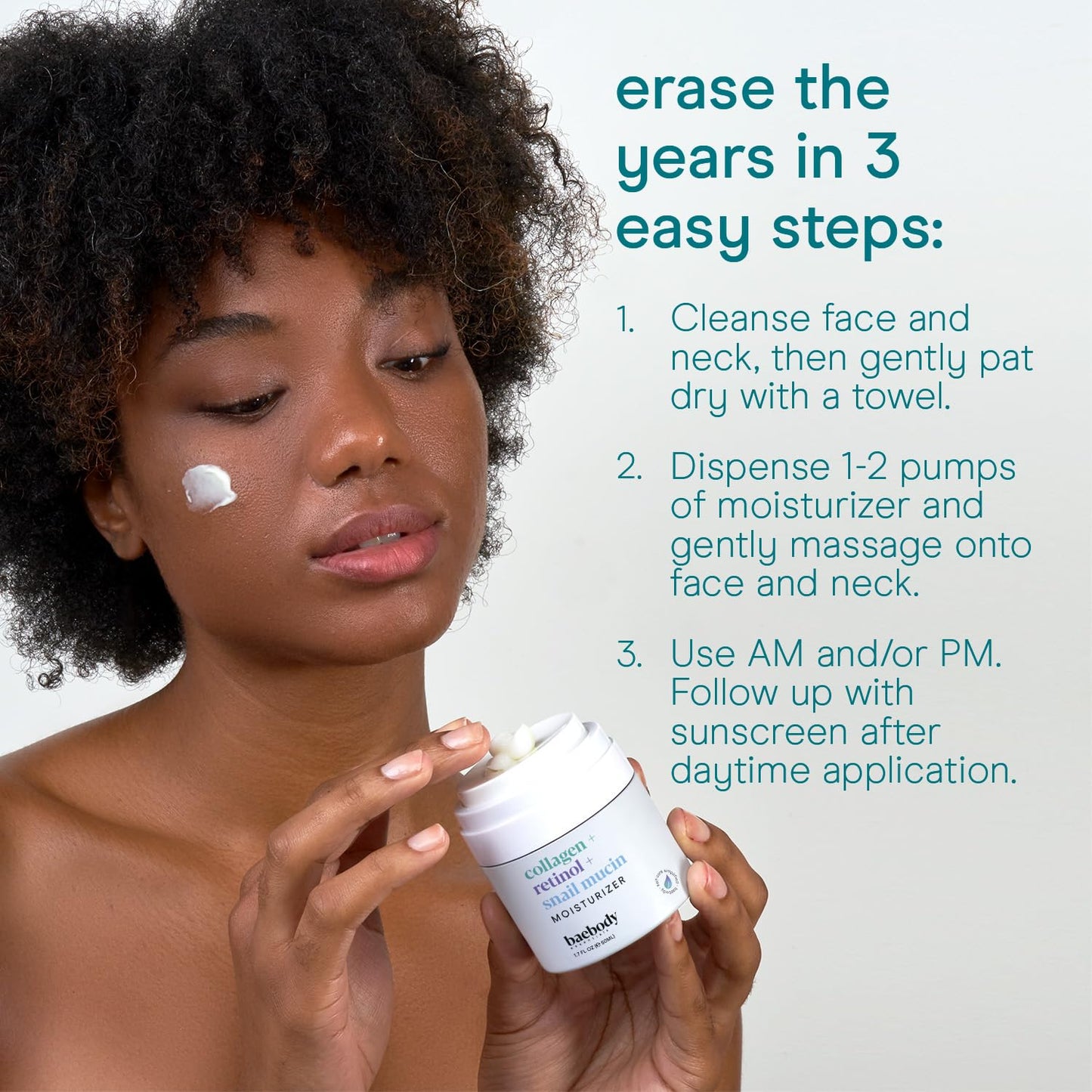 Baebody Collagen Retinol Snail Mucin Face Moisturizer with Hyaluronic Acid, Anti-Aging Face Cream for Fine Lines and Wrinkles, Anti-Wrinkle Cream for Face (1.7 fl oz)