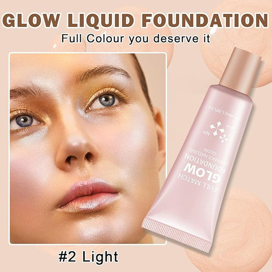 Natural Glow Illuminator Glotion Liquid Highlighter for Face & Body Glow Moisturizing Makeup Highlighter Lightweight Long Lasting Glow Lotion - 02 Light