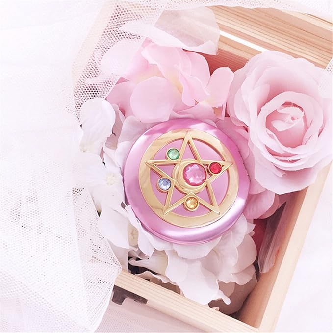 Shopular Moonlight Memory Series Crystal Star Mirror Case Cosmetic Make up Mirror Gift