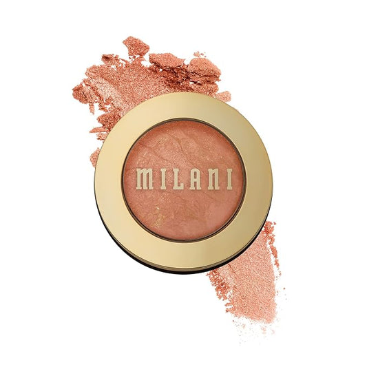 Milani Baked Blush, Powder Blush for Cheeks, Cruelty Free Makeup - Shape, Contour & Highlight Face for a Shimmery or Matte Finish -Bellissimo Bronze