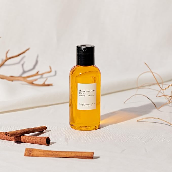 Maison Louis Marie - No.04 Bois de Balincourt Natural Body Oil | Luxury Clean Beauty + Non-Toxic Fragrance (4 fl oz | 118 ml)