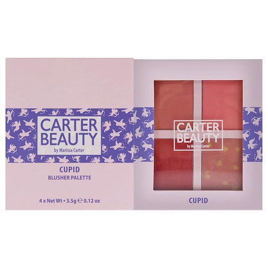 Carter Beauty By Marissa Carter Blusher Palette - Highly Pigmented - 3 Matte Shades And 1 Shimmer- Cruelty-Free - Flush Of Natural Colour To The Complexion - Cool- Cupid - 0.48 Oz