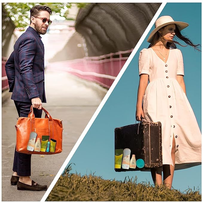 10 Pack Silicone Bottle Covers Travel Essentials for Women Men, Beach Vacation Essentials, Travel Size Toiletries Accessories, Cruise Ship Essentials 2025, Must Haves, Leak Proofing