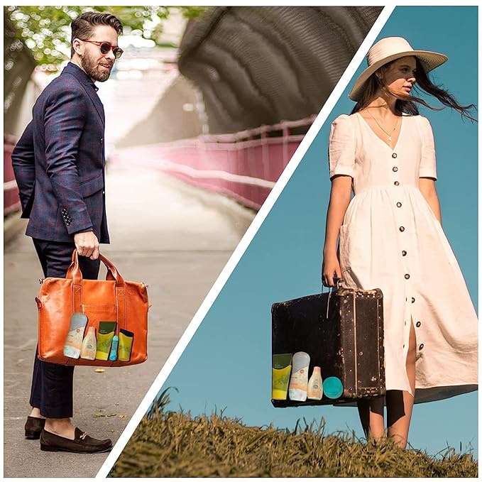 5 Pack Silicone Bottle Covers, Travel Essentials for Women Men, Travel Size Toiletries, Cruise Ship Essentials, Accessories Luggage, Travel Must Haves, Elastic Sleeves for Leak Proofing