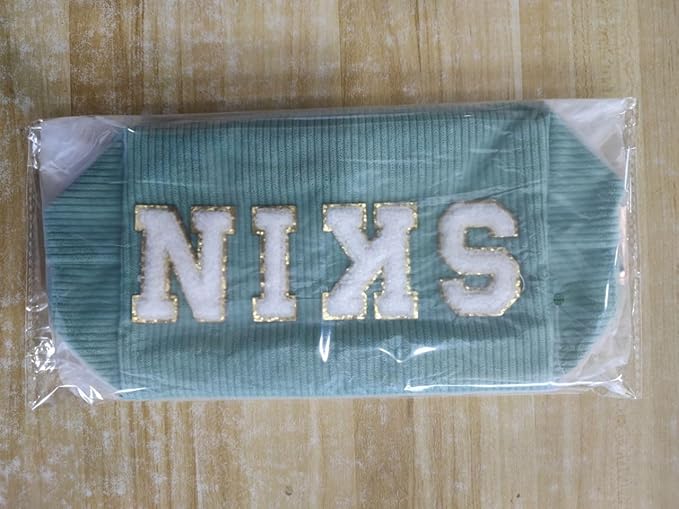 MAGEFY Small Makeup Bag for Purse Portable Makeup Pouch with Compartments Corduroy Make up Bag for Women Travel Cosmetic Essential (Green, SKIN)