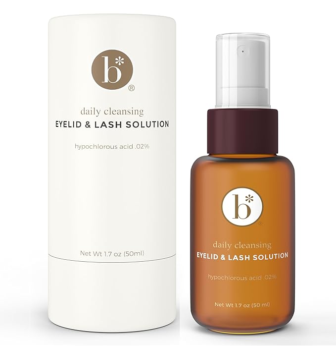 Bloome* Hypoallergenic Eyelid & Lash Cleanser Spray - Gentle Formula with .02% Hypochlorous Acid for Eye Comfort, Suitable for Eyelid Hygiene, Safe for Lash Extensions, 50 ml (1.7 fl oz)