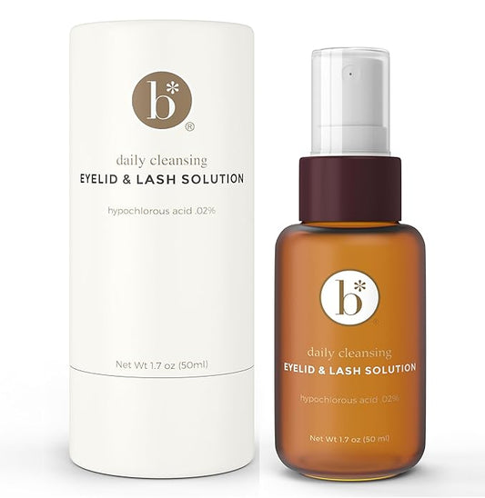 Bloome* Hypoallergenic Eyelid & Lash Cleanser Spray - Gentle Formula with .02% Hypochlorous Acid for Eye Comfort, Suitable for Eyelid Hygiene, Safe for Lash Extensions, 50 ml (1.7 fl oz)