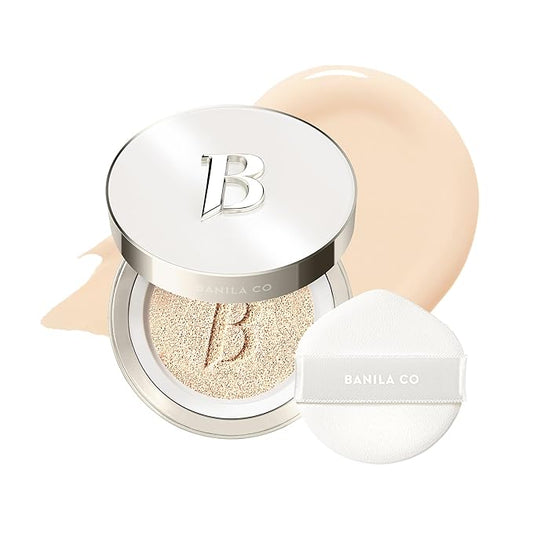 BANILA CO Covericious Ultimate Cover Cushion | Up to 100HR Long-Wear Foundation | 20 Shades for All Skin Tones | Matte & Lightweight Finish | Korean Cushion Foundation (14g / 0.49 oz), 17W FAIR