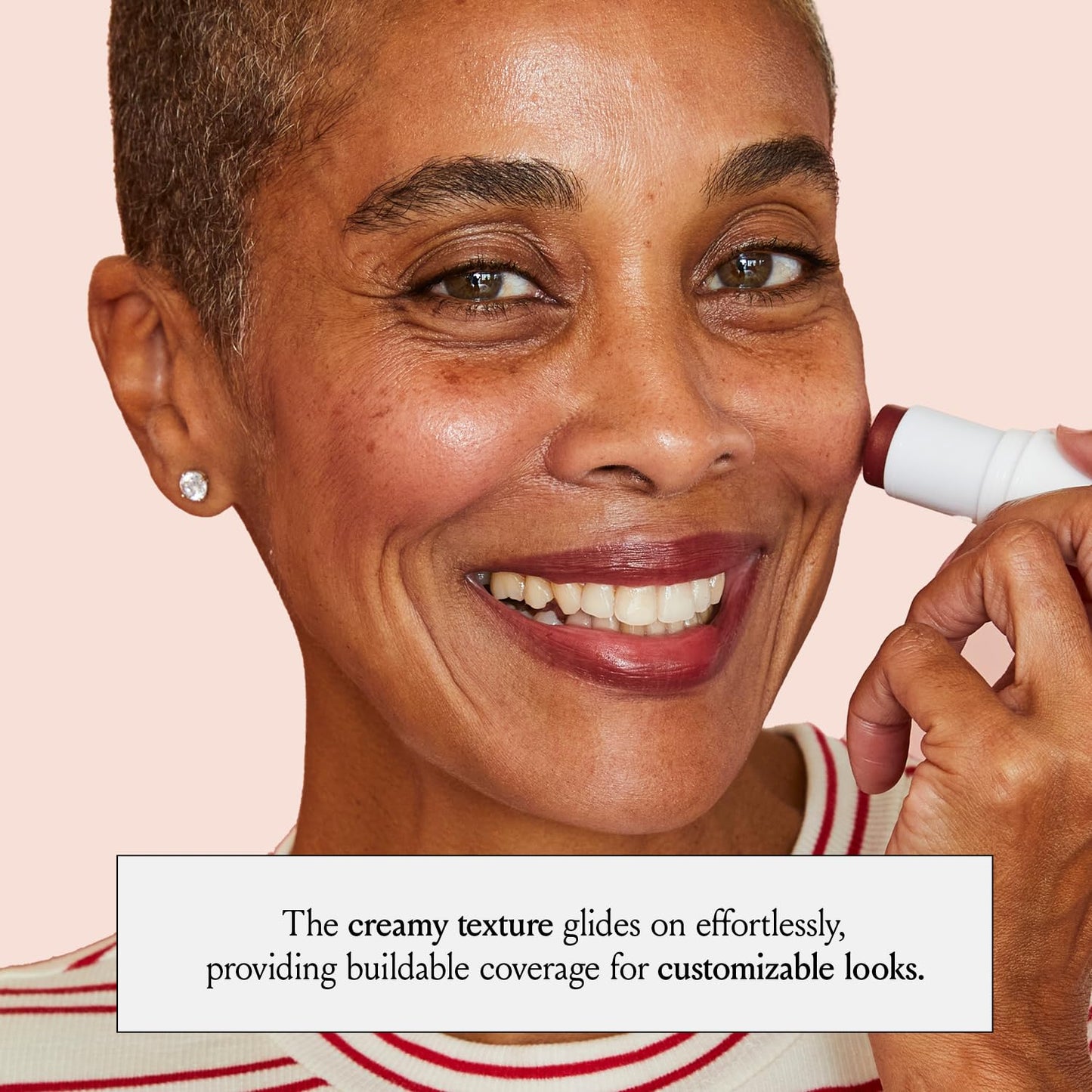 Boomstick Color ™ All-in-One Cream Blush for Cheeks, Eyes & Lips, Long Wearing, Blendable Makeup Blush Stick for Mature Skin, Cruelty Free Lip Cheek Tint with Skincare Benefits, Cindy Joseph Berry