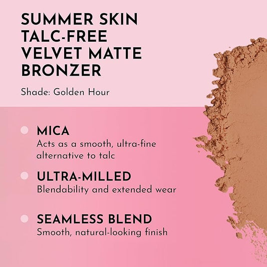Women's Talc Free Velvet Matte Bronzer, Golden Hour, 0.3 oz/ 11 g