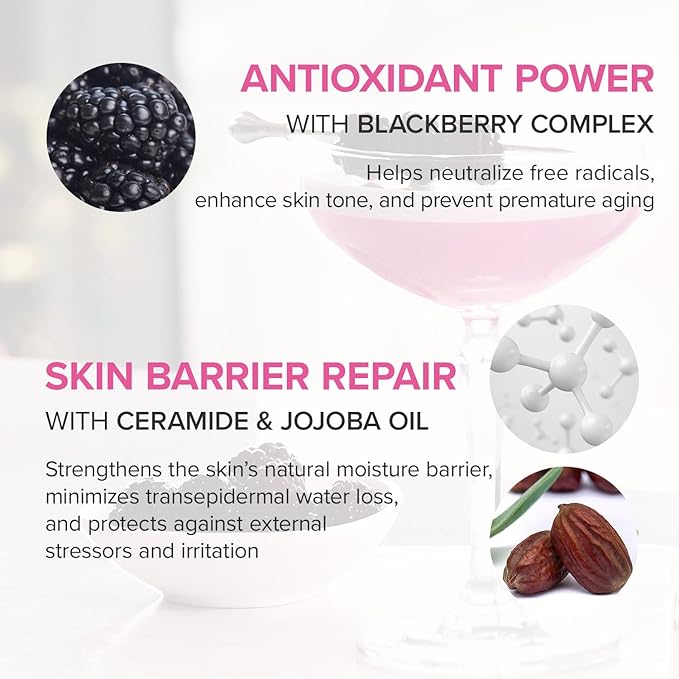 Mary&May Vegan Blackberry Cream Essence | Milky Essence Toner | Deep Hydration | Korean Skincare | Strengthens Skin Barrier | Plumping & Firming | Lightweight Formula (140ml/4.73 fl.oz.)