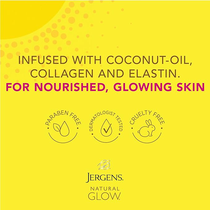 Jergens Natural Gradual Glow Bundle Pack: Daily Moisturizer +Firming 7.5fl oz and SPF20 Face Moisturizer 2fl oz, Fair to Medium