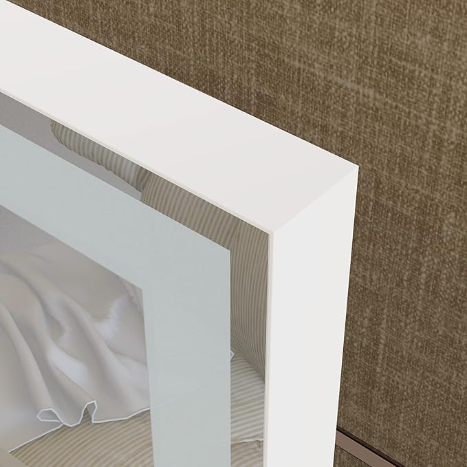 ANYHI Extra Large Vanity Mirror with LED Light, 40"x24.3" Hollywood Vanity Mirror with 10X Magnifying, Big Size Makeup Mirror, Tabletop/Wall Mounted, White