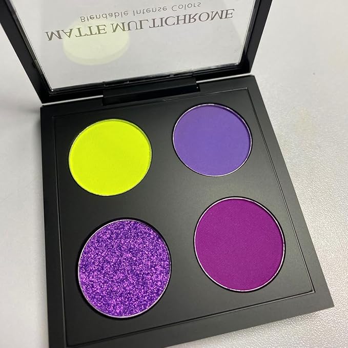 Afflano Duochrome Eyeshadow Palette, Multichrome Purple Eyeshadow Palette, Ultra-Pigmented Purple and Yellow Shades, Matte Metallic Finish