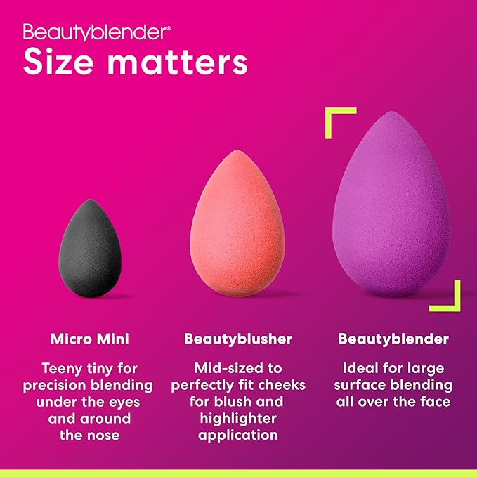 Beautyblender® | Amethyst Beauty Blender Makeup Sponge, Super-Soft Foam Easily Blends Foundations, Powders & Creams, Made in USA, Reusable, Washable, Streak Free Application, Vegan, Cruelty Free