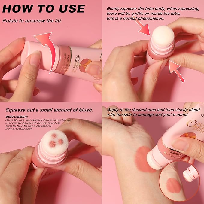 YOUNG VISION Matte Liquid Blush Wand - Velvety Cheek Tint | Long-Lasting Rubor Liquido Matte | Blendable & Buildable | Maquillaje para Mejillas,25ml/0.84 fl oz